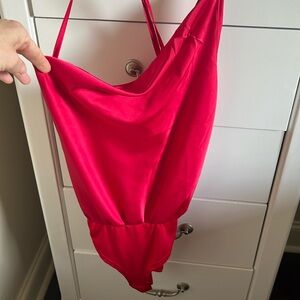 Shein red bodysuit size M